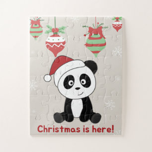 Panda Weihnachtsschnee Wintertiere Pandas Jigsaw Puzzle