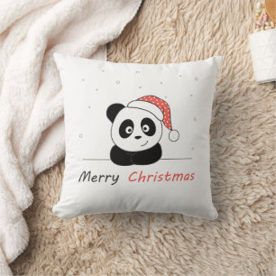 Panda Weihnachtsschnee Wintertiere Pandas Kissen