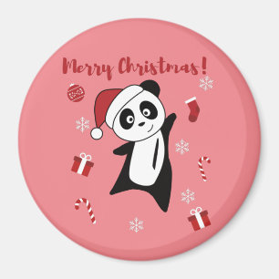 Panda Weihnachtsschnee Wintertiere Pandas Magnet