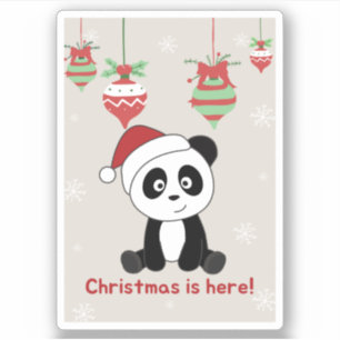 Panda Weihnachtsschnee Wintertiere Pandas Sticker
