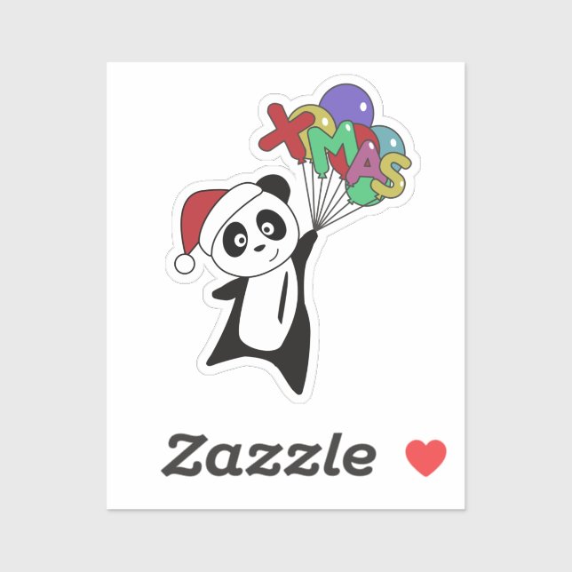 Panda Weihnachtsschnee Wintertiere Pandas Sticker (Blatt)