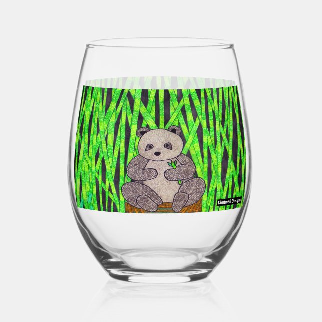 Panda - Weinglas Ohne Stiel (Vorderseite)