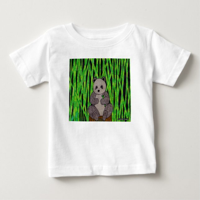 Panda (weiß) - Baby T - Shirt (Vorderseite)