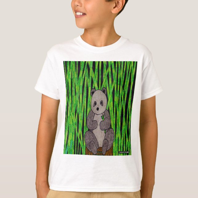 Panda (weiß) - Boy's Basic T - Shirt (Vorderseite)