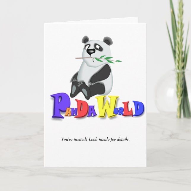 Panda-Welt Einladung (Vorderseite)