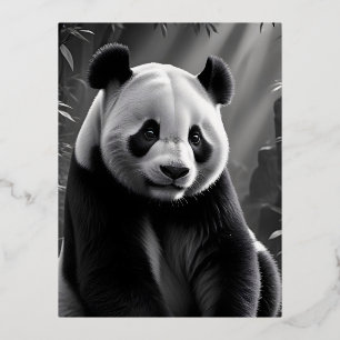 Panda Wildlife Majestic Nature Life Kunst Folien Feiertagspostkarte