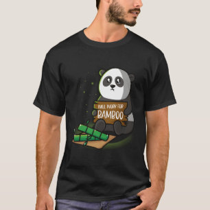 Panda wird für Bamboo arbeiten T-Shirt