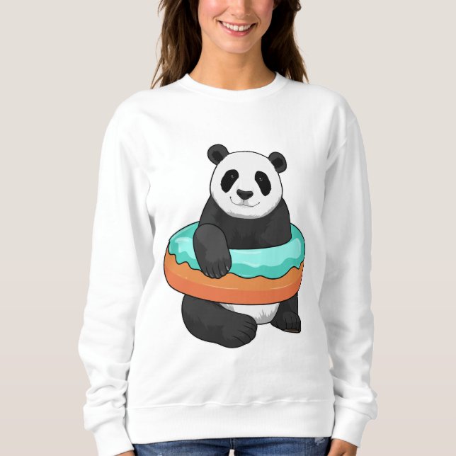 Panda with Donut Sweatshirt (Vorderseite)