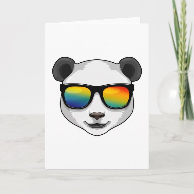 Panda with Sunglasses Karte (Vorderseite)