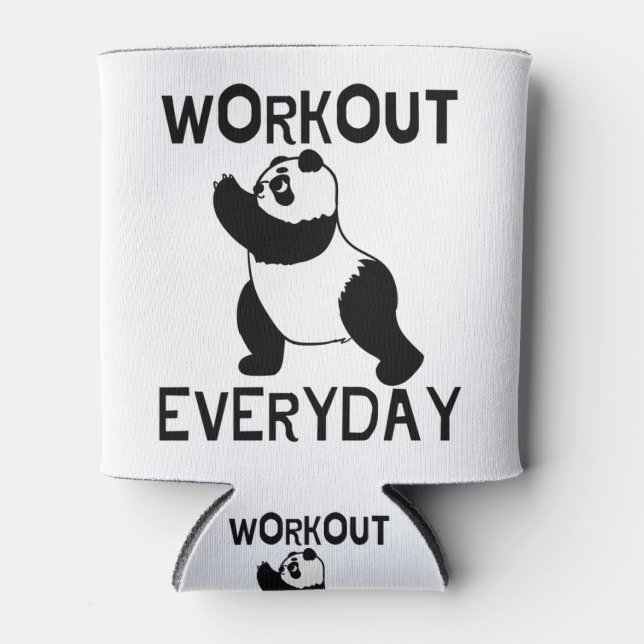 Panda Workout Gym Dosenkühler (Vorderseite)
