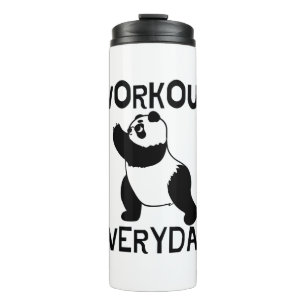 Panda Workout Gym Thermosbecher