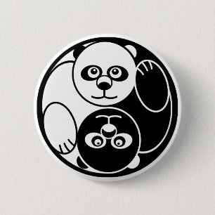 Panda Yin Yang Button