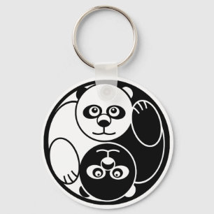 Panda Yin Yang Schlüsselanhänger