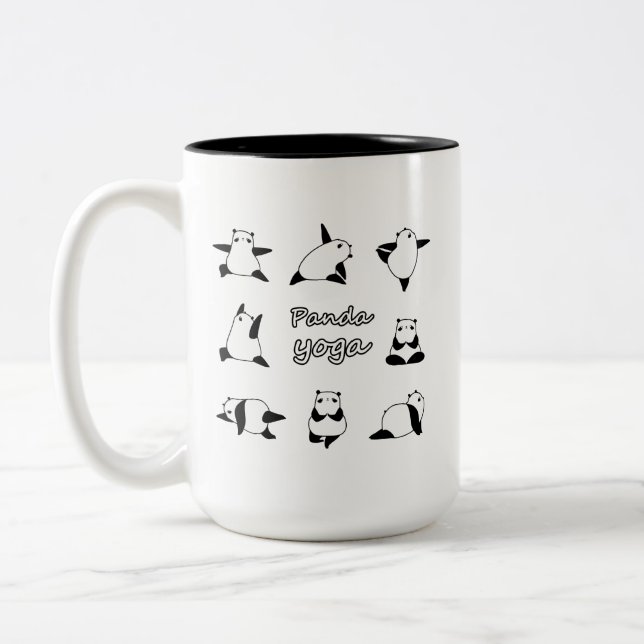 PANDA YOGA, Animals Yoga, Panda Bär Zweifarbige Tasse (Links)