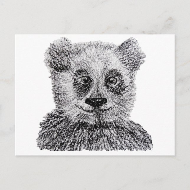 Panda-Zeichenpostkarte Postkarte (Vorderseite)