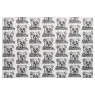Panda Zeichnend Baumwollstoff (54" Breite) Stoff