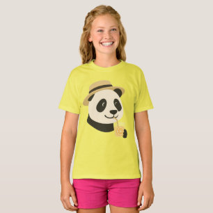Panda-Zitronen-Getränk-T-Shirt T-Shirt