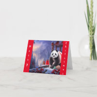 Panda zu Weihnachten