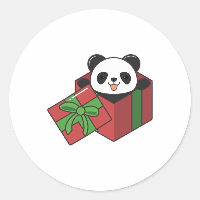 Panda zum Geburtstag als Geschenk Runder Aufkleber (Vorderseite)