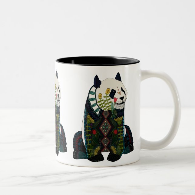 Panda Zweifarbige Tasse (Rechts)