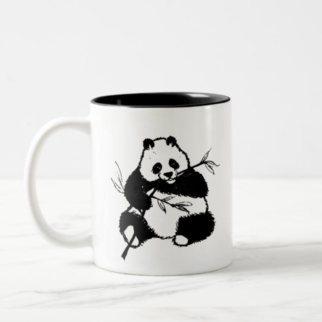 Panda Zweifarbige Tasse (Links)