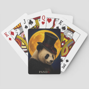 Panda-Zylinderhut-Gotischer Surrealismus Spielkarten