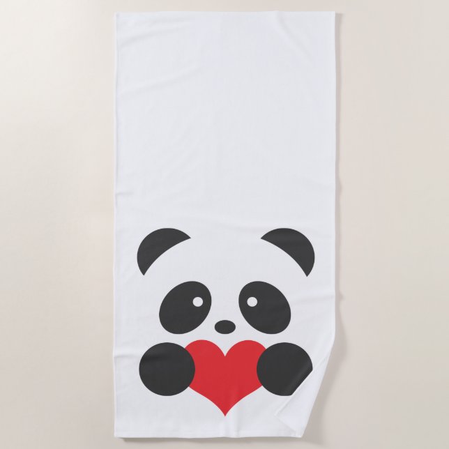 PandaBadetuch Strandtuch (Vorderseite)
