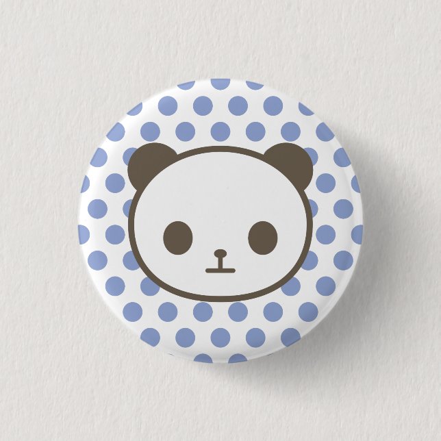 Pandablau Button (Vorderseite)