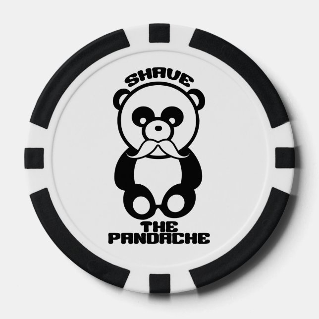 Pandache (Panda-Schnurrbart) Poker-Chips Pokerchips (Vorderseite)