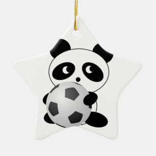 Pandafußball Keramikornament