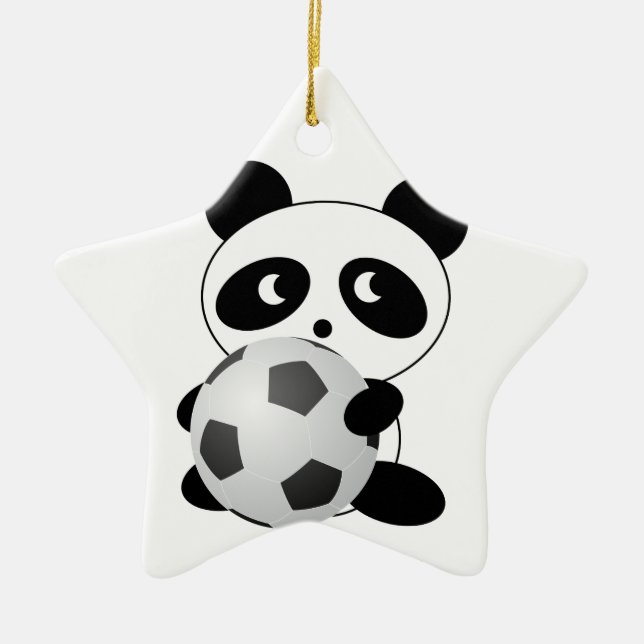 Pandafußball Keramikornament (Vorne)