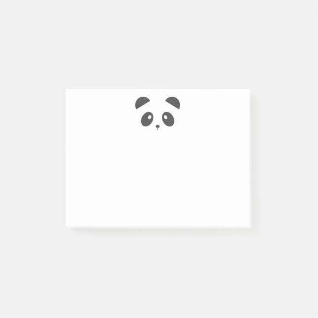 Pandagesichts-Post-Itanmerkungen Post-it Klebezettel (Vorderseite)
