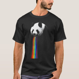 Pandalicious Panda Vomit Rainbow Spaß Graphic De T-Shirt
