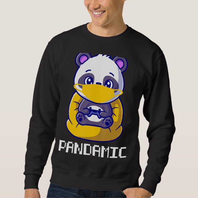 Pandamic Bear With Mask Pandemic Panda Gamma Sweatshirt (Vorderseite)