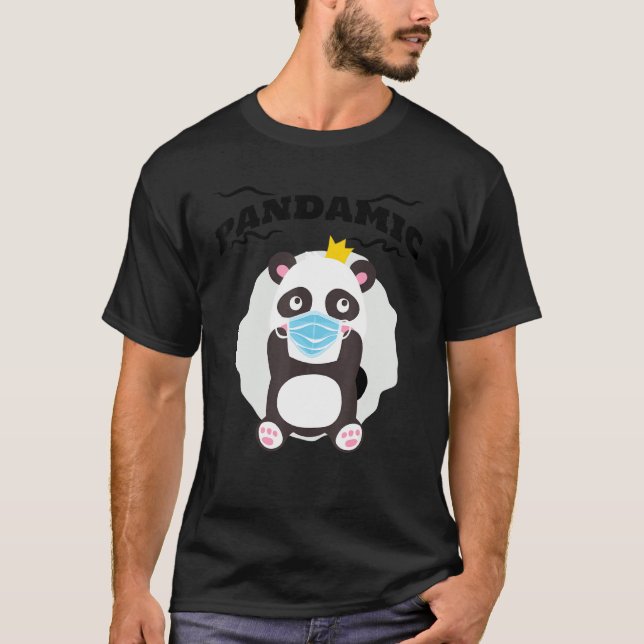 Pandamic Bear With Mask Pandemic Panda Quarantine T-Shirt (Vorderseite)