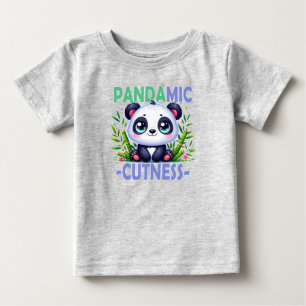 Pandamischer Kutness-Pun. Niedlicher Panda-Cartoon Baby T-shirt