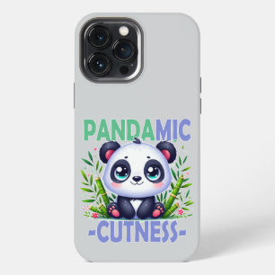 Pandamischer Kutness-Pun. Niedlicher Panda-Cartoon iPhone 13 Pro Max Hülle