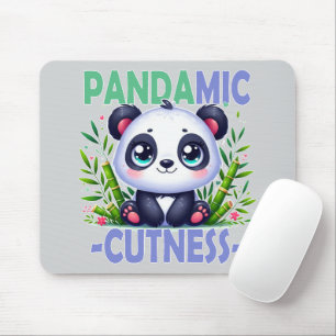 Pandamischer Kutness-Pun. Niedlicher Panda-Cartoon Mousepad