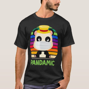 Pandamobar mit Maske Pandemie Panda Gelbhut T-Shirt