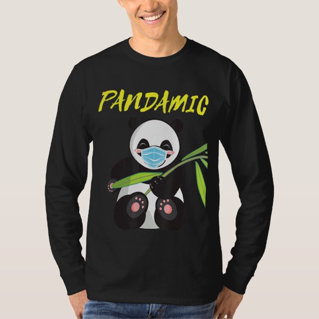 Pandamobar mit Maskenpandemie Vater Panda T-Shirt (Vorderseite)