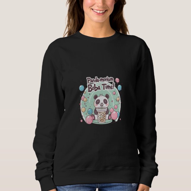 Pandamonium Boba Time! Sweatshirt (Vorderseite)
