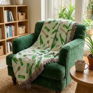Pandan-Blatt-Muster-Fleece-Decke Decke