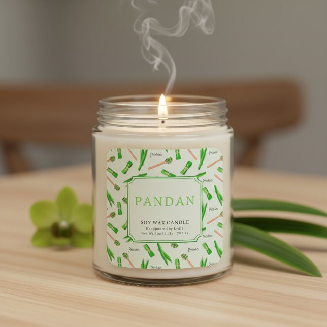 Pandan Soy Wax Candle Custom Sticker (Von Creator hochgeladen)