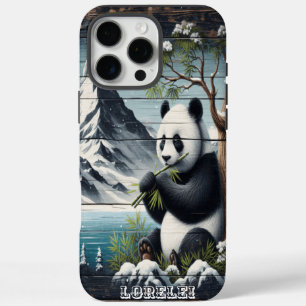 Pandas abgeschiedener Ort: Bambusinhalt iPhone 16 Pro Max Hülle
