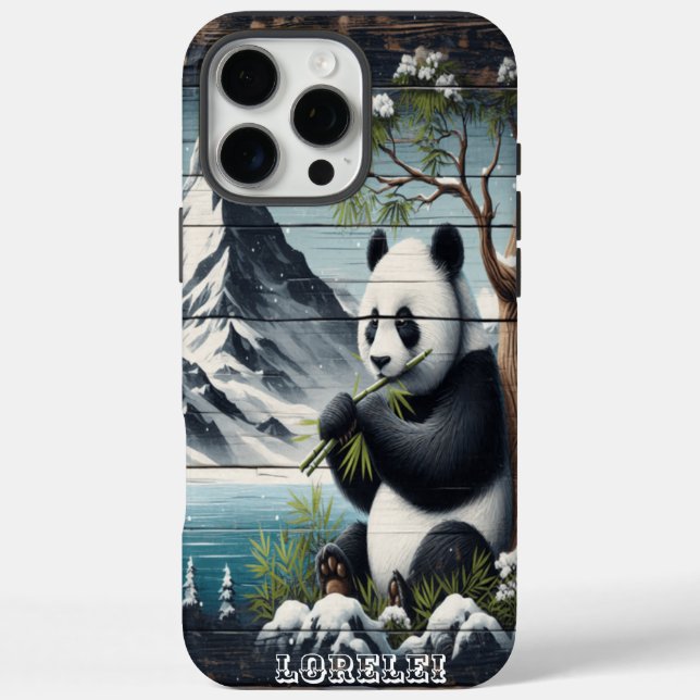 Pandas abgeschiedener Ort: Bambusinhalt Case-Mate iPhone Hülle (Rückseite)