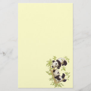 Pandas, der in einem Baum spielt Briefpapier