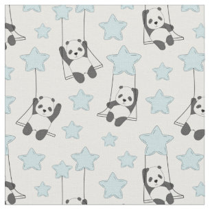 Pandas, die von den Sternen schwingen Stoff