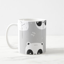 Pandas grau kaffeetasse