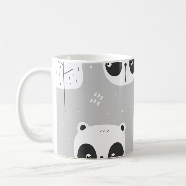 Pandas grau kaffeetasse (Links)