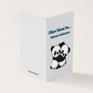 Pandas Hugging Card